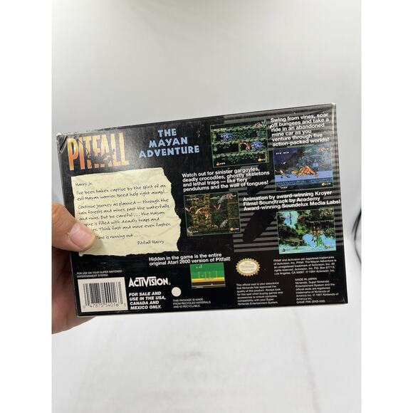 Pitfall: The Mayan Adventure (Super Nintendo SNES) CIB Complete In Box + Poster - Picture 12 of 16